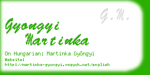 gyongyi martinka business card