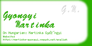 gyongyi martinka business card